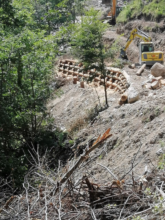FOTO 16 - Collaborazioni con altre ditte, lavori di adeguamento viabilità forestale principale nel Comune di Zuglio immagine 16