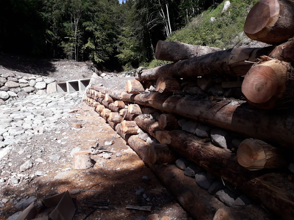 FOTO 15 - Collaborazioni con altre ditte, lavori di adeguamento viabilità forestale principale nel Comune di Zuglio immagine 15